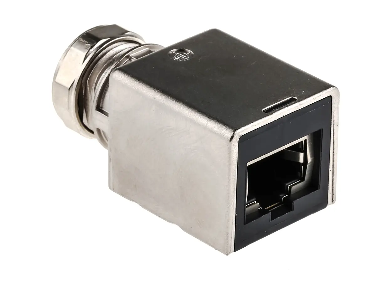 Produktfoto 1 von HARTING, Gerade Rundsteckverbinder Adapter M12, IP65, IP40 RJ45 Buchse