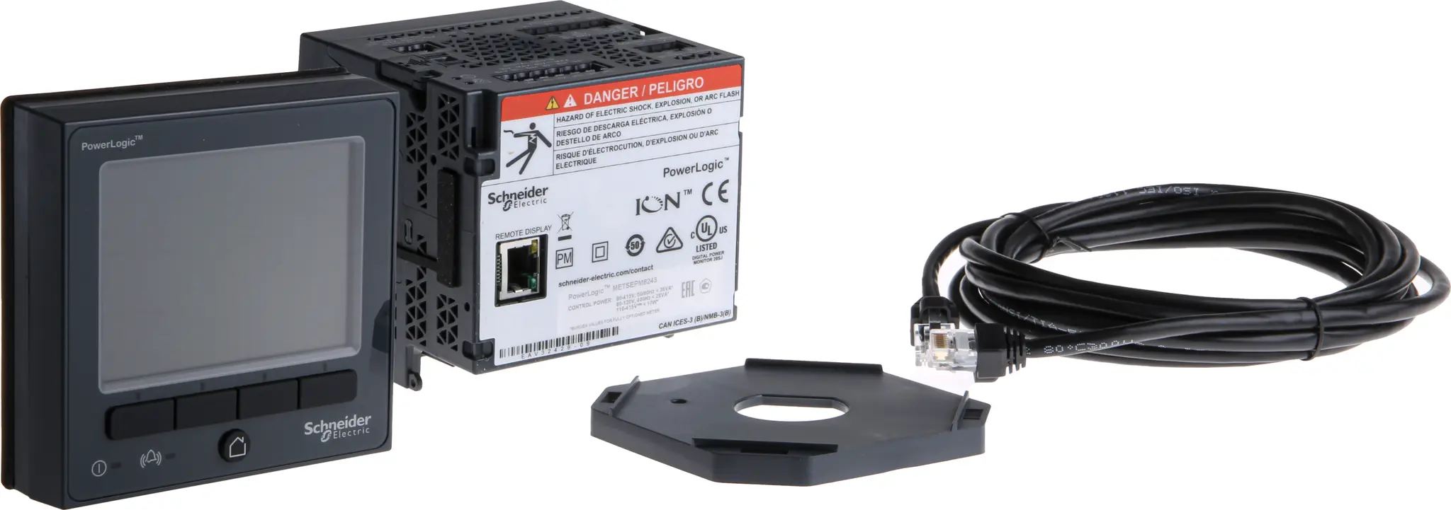 Produktfoto 1 von Schneider Electric PM8000 Energiemessgerät LCD 90.5 mm x 90.5 mm Elektromechanisch / 3-phasig 5 Ausg. 6 Eing.