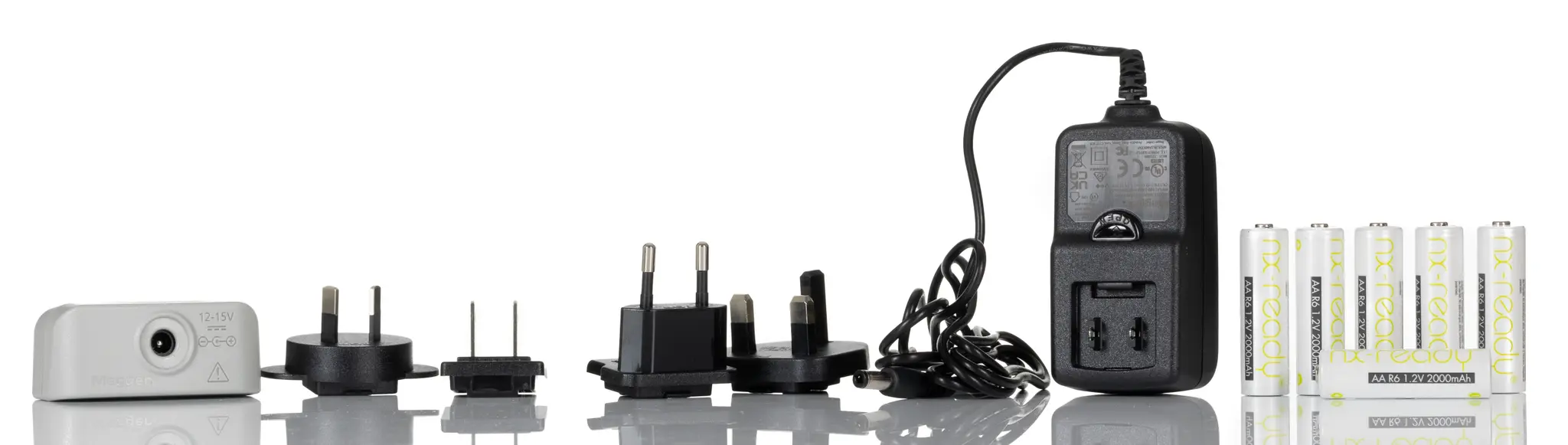 Produktfoto 1 von Megger MIT400 mk2 Akkuladegerät, 1.5 V (Alkaline), 12 to 15 V dc (charger), 1.2 V (NiMH) Alkalisch, NiMH AA 6