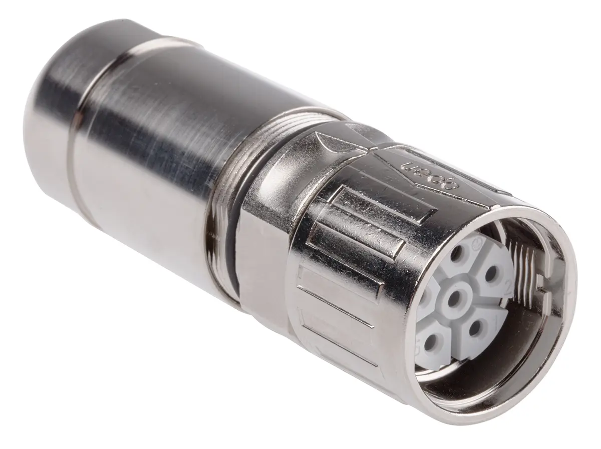 Produktfoto 1 von Phoenix Contact SF M23 M23 Rundsteckverbinder Buchse 5-polig Buchse 30A Kabel IP40