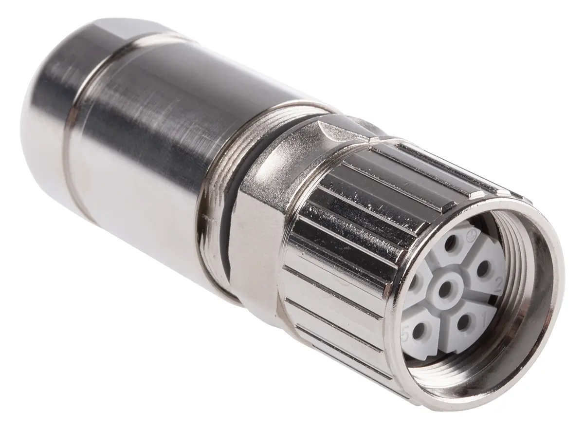 Produktfoto 1 von Phoenix Contact SF M23 M23 Rundsteckverbinder Buchse 5-polig Buchse 30A Kabel IP40