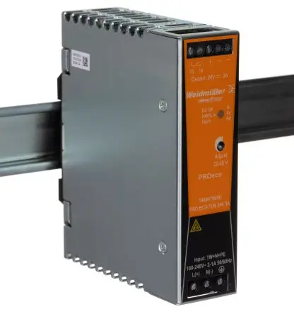 Produktfoto 1 von Weidmüller PROeco DIN-Schienen Netzteil Geschalteter Modus 370 V dc, 264V ac Wechselstrom/Gleichstrom / 3 A 28V dc DC 72