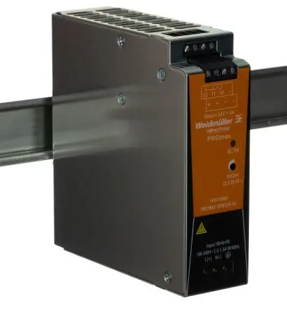 Produktfoto 1 von Weidmüller PRO Max DIN-Schienen Netzteil Geschalteter Modus 370 V dc, 277V ac Wechselstrom/Gleichstrom / 5 A 28V dc DC