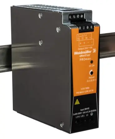Produktfoto 1 von Weidmüller PRO Max DIN-Schienen Netzteil Geschalteter Modus 800 V dc, 575V ac Wechselstrom/Gleichstrom / 5 A 28V dc DC