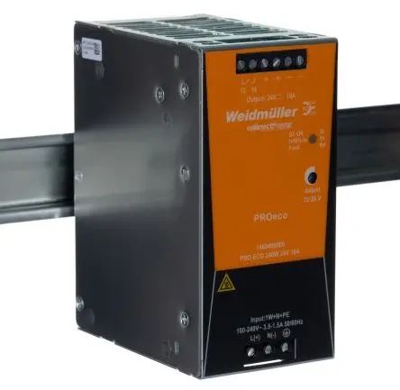 Produktfoto 1 von Weidmüller PROeco DIN-Schienen Netzteil Geschalteter Modus 370 V dc, 264V ac Wechselstrom/Gleichstrom / 10 A 28V dc DC