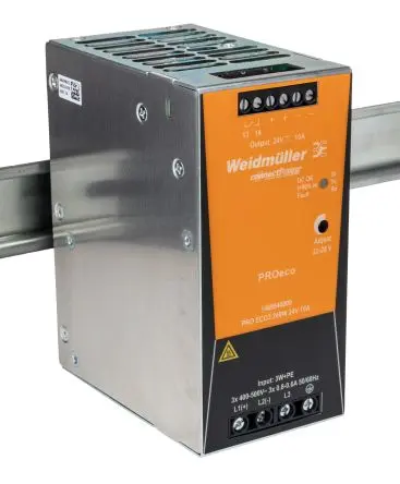 Produktfoto 1 von Weidmüller PROeco DIN-Schienen Netzteil Geschalteter Modus 800 V dc, 575V ac Wechselstrom/Gleichstrom / 10 A 28V dc DC