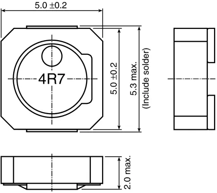 TDK VLCF Drosselspule mit Abschirmung, 4.7 μH 2.15 A mit Ferrit-Kern, 5020 Gehäuse ±20/±30 % Drahtgewickelt 5.3 mm