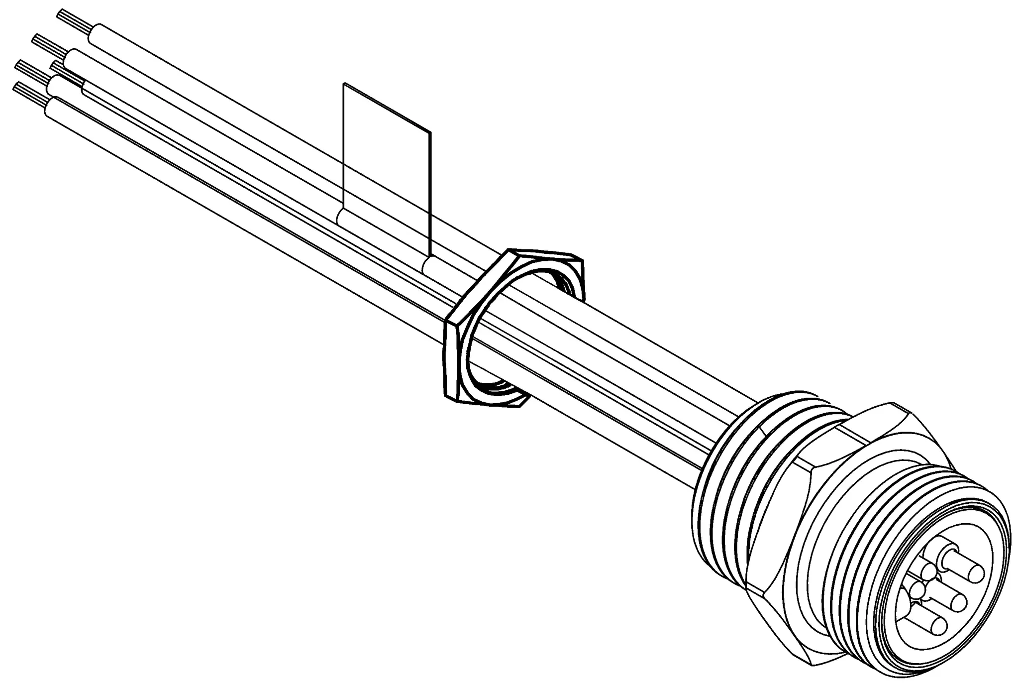 Produktfoto 1 von Molex 1R, 4-polig DIN-Stecker Stecker 4 Buchse