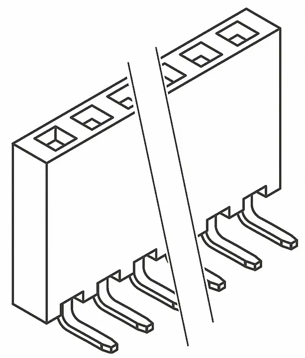 Samtec SSW Leiterplattenbuchse gewinkelt Durchsteckmontage 20-polig / 1-reihig, Raster 2.54 mm Lot