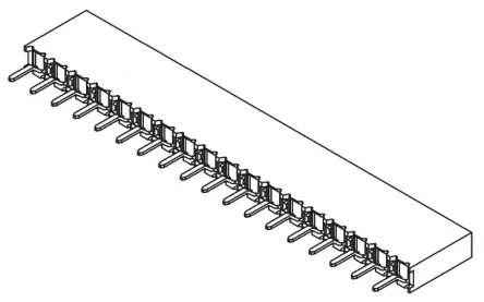 Samtec BCS Leiterplattenbuchse Gerade Durchsteckmontage 18-polig / 1-reihig, Raster 2.54 mm Lot