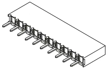 Samtec BCS Leiterplattenbuchse Gerade Durchsteckmontage 10-polig / 1-reihig, Raster 2.54 mm Lot