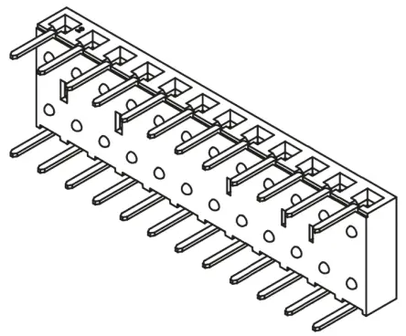 Samtec BCS Leiterplattenbuchse gewinkelt Durchsteckmontage 12-polig / 1-reihig, Raster 2.54 mm Lot