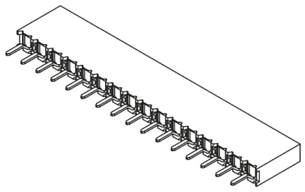 Samtec BCS Leiterplattenbuchse Gerade Durchsteckmontage 16-polig / 1-reihig, Raster 2.54 mm Lot