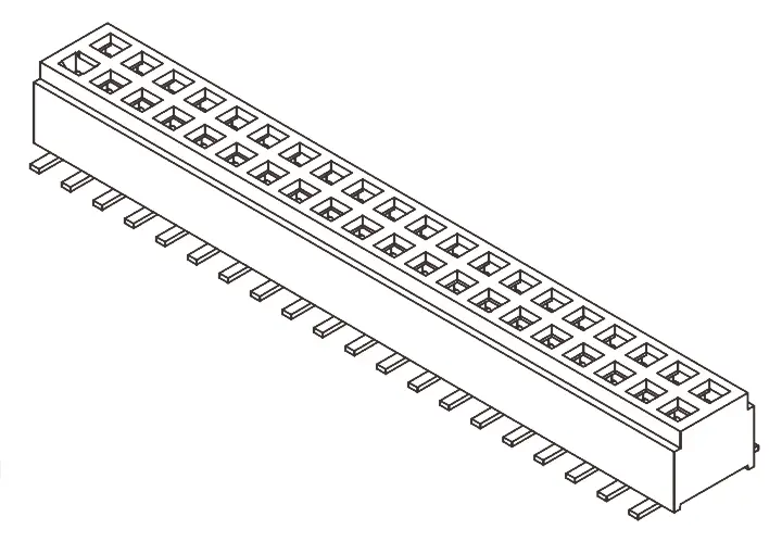 Produktfoto 1 von Samtec CLM Leiterplattenbuchse Gerade Oberfläche 40-polig / 2-reihig, Raster 1 mm Lot