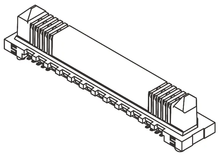 Produktfoto 1 von Samtec ERM8 Leiterplattenleiste, 40-polig / 2-reihig, Raster 0.8 mm Raster SMD, Platine-Platine, Ummantelt