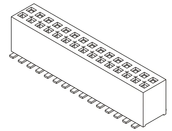 Produktfoto 1 von Samtec FLE Leiterplattenbuchse Gerade Oberfläche 100-polig / 2-reihig, Raster 1.27 mm SMD