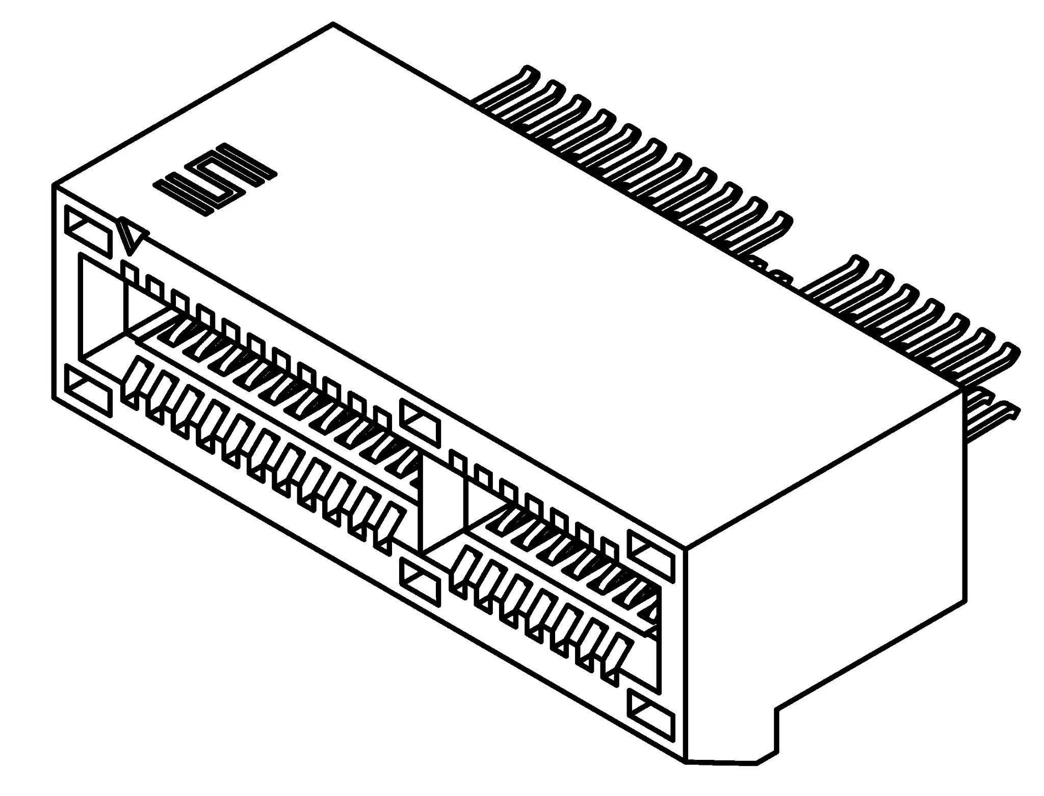 Produktfoto 1 von Samtec Serie PCIe Kantensteckverbinder Buchse, 1 mm, 64-polig, 2-reihig, Gerade, Kante Lot
