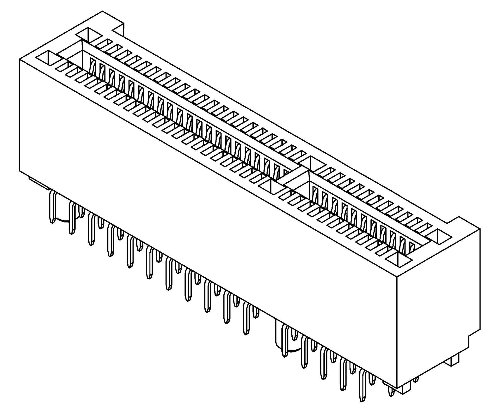 Samtec Serie PCIe Kantensteckverbinder Buchse, 1 mm, 164-polig, 2-reihig, Gerade, Durchsteckmontage Lot