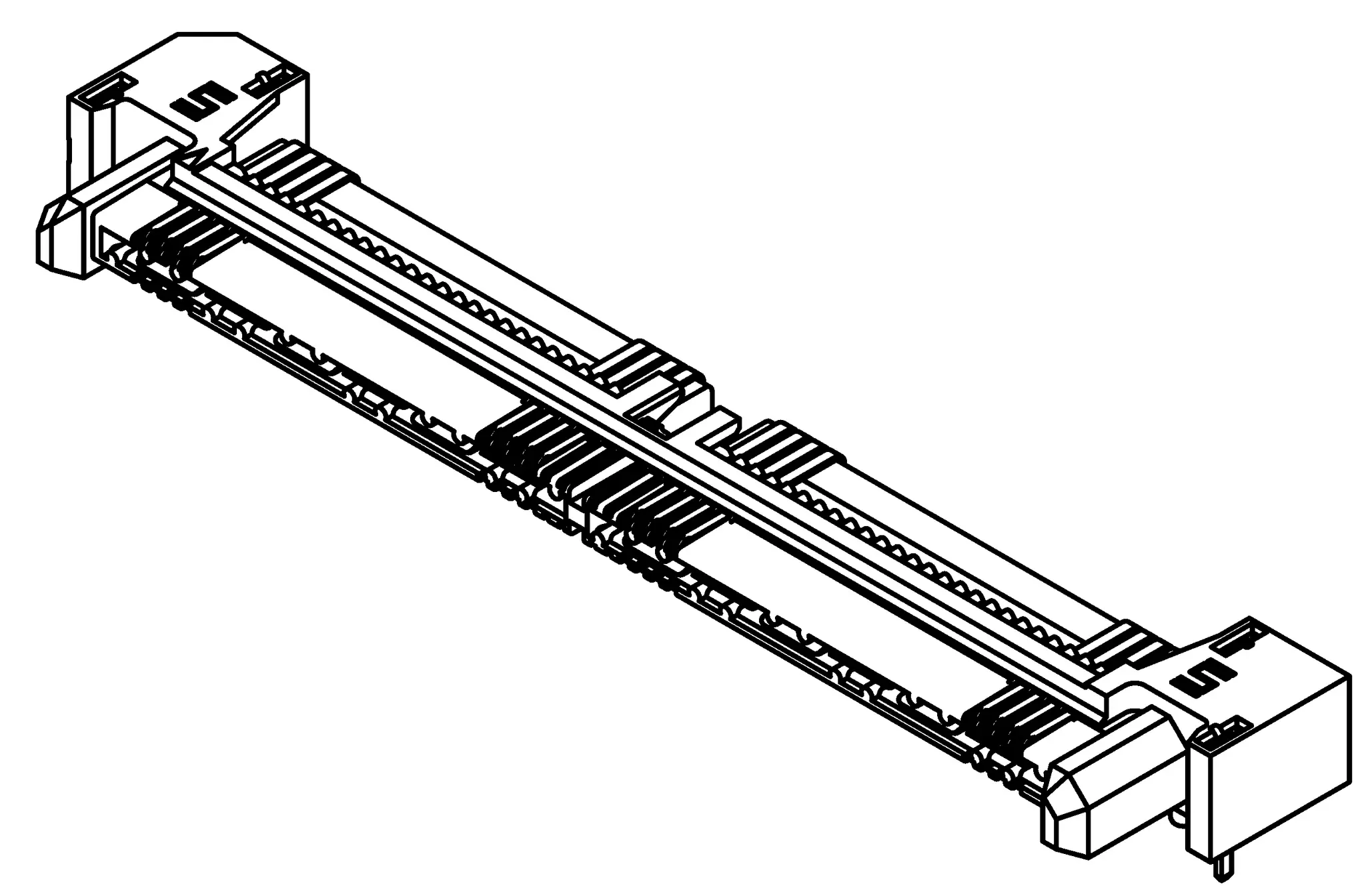 Produktfoto 1 von Samtec Q Rate QRM8 Leiterplattenleiste, 104-polig / 2-reihig, Raster 0.8 mm Raster, Platine-Platine, Ummantelt
