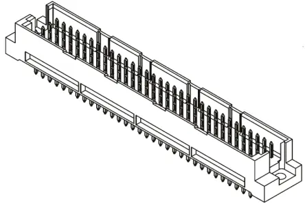 Produktfoto 1 von Fischer ERNIPRESS Klasse C2 DIN 41612 Stecker Gerade, 128-polig / 4-reihig, Raster 2.54 mm Raster Stecker