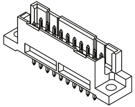 Produktfoto 1 von Fischer ERNIPRESS Klasse C2 DIN 41612 Stecker Gerade, 20-polig / 2-reihig, Raster 2.54 mm Raster Stecker