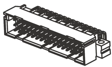 Produktfoto 1 von Fischer ERNIPRESS Klasse C2 DIN 41612 Stecker gewinkelt, 48-polig / 3-reihig, Raster 2.54 mm Raster Stecker