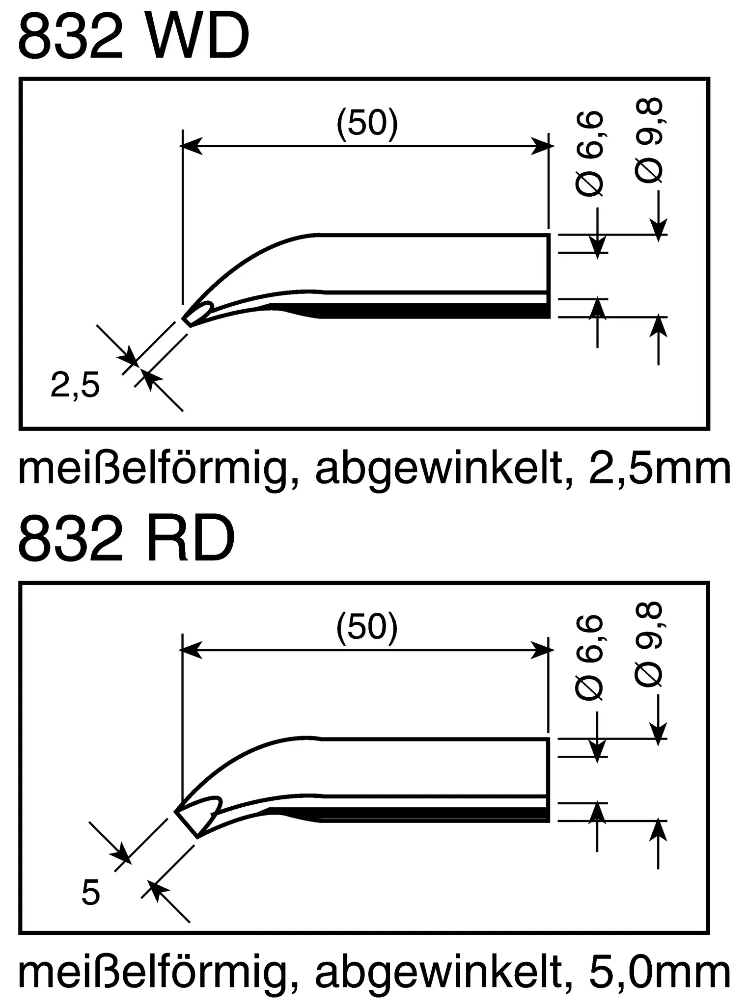 Produktfoto 1 von Ersa Lötspitze 1,4 x 5 mm flach Serie 832 für Elektrowerkzeug