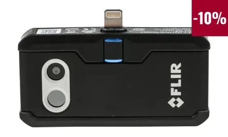Produktfoto 1 von FLIR ONE Pro iOS FLIR ONE PRO Wärmebildkamera Lightning-Steckverbinder Hand-Fokus 160 x 120 pixel, 400 °C / 70mK