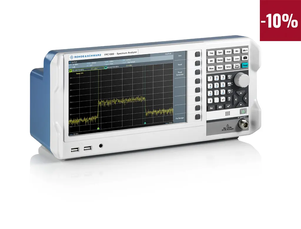 Produktfoto 1 von Rohde & Schwarz FPC1000 FPC1000 Tischausführung Spektrumanalysator, 3 MHz, 5 kHz / 1 GHz, USB, LAN