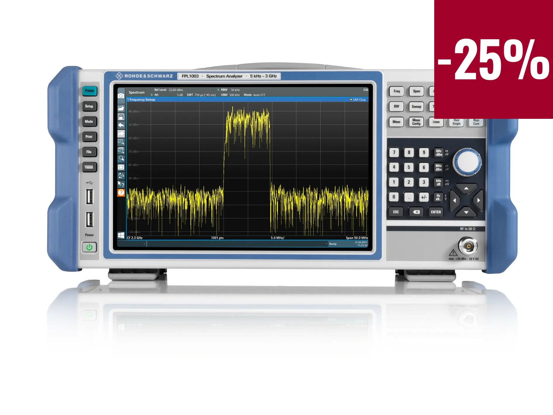 Produktfoto 1 von Rohde & Schwarz FPL1003 FPL1003 Tischausführung Spektrumanalysator-Paket, 40 MHz, 5 kHz / 3 GHz, USB, GPIB, LAN