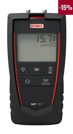 Produktfoto 1 von KIMO Differenzial Druckmessgerät 2 0.5 %, -9806.65 Pa → 9806.65 Pa