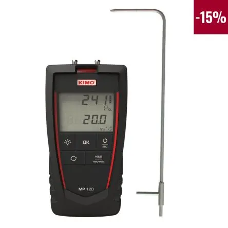 Produktfoto 1 von KIMO Differenzial Druckmessgerät 2 0.5 %, -1000 Pa → 1000 Pa