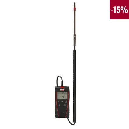 Produktfoto 1 von KIMO Anemometer 50 °C max.Temp. 30 m/s, 0.1 m/s, Luftdurchsatz, Luftgeschwindigkeit, Typ Hitzedraht