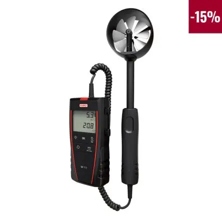 Produktfoto 1 von KIMO Anemometer 50 °C max.Temp. 35 m/s, 0.1 m/s, Luftdurchsatz, Luftgeschwindigkeit, Typ Flügelrad