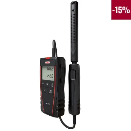 Produktfoto 1 von KIMO AQ 110 Gasdetektor für Kohlendioxid LCD 2s ±3 %, Geräte zur Luftqualitätsüberwachung, No, Tragbar
