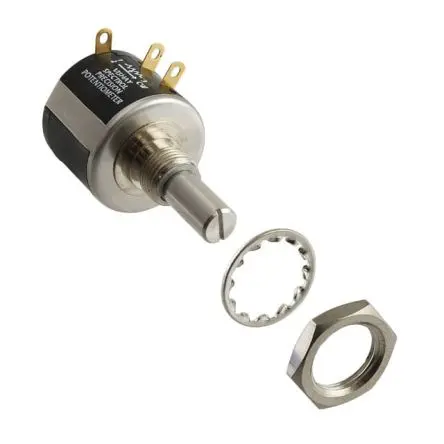 Produktfoto 1 von Vishay Panel Drehen Potenziometer 2 kΩ 5 % / 2 W, Schaft-Ø 6.34 mm