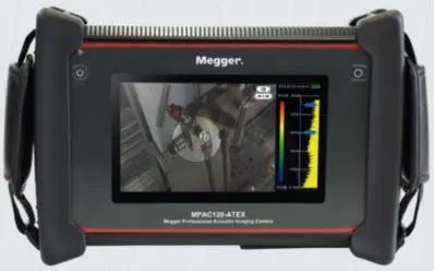 Produktfoto 1 von Megger MPAC128 ATEX Industrie-Schallkamera Wiederaufladbare Lithium-Ionen-Batterie Kapazitives Touchscreen-Display