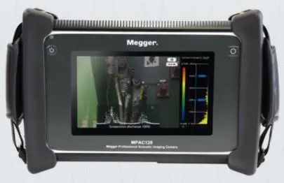 Produktfoto 1 von Megger MPAC128 Industrie-Schallkamera Wiederaufladbare Lithium-Ionen-Batterie Kapazitives Touchscreen-Display