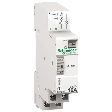 Produktfoto 1 von Schneider Electric DuoLine Min clic Zeitrelais, DIN-Hutschiene 230V ac, 1 to 7 min