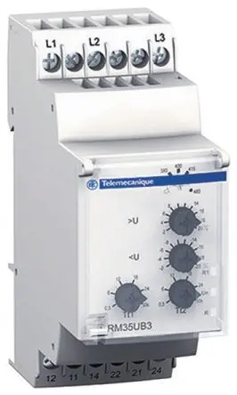 Produktfoto 1 von Schneider Electric Harmony Control Überwachungsrelais 3-phasig, 2-poliger Umschalter DIN-Hutschiene