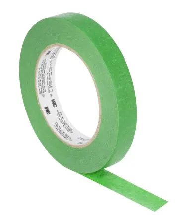 Produktfoto 1 von 3M 2814 Krepppapier Abdeckband Grün, Stärke 0.12 mm Gummi-Kleber 18mm x 50 m