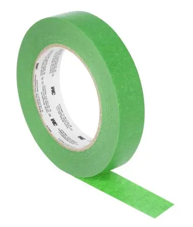 Produktfoto 1 von 3M 2814 Krepppapier Abdeckband Grün, Stärke 0.12 mm Gummi-Kleber 24mm x 50 m