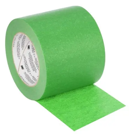 Produktfoto 1 von 3M 2814 Krepppapier Abdeckband Grün, Stärke 0.12 mm Gummi-Kleber 100mm x 50 m