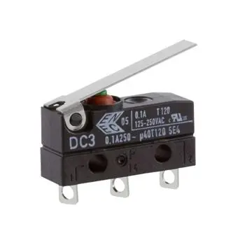 Produktfoto 1 von ZF Mikroschalter Scharnierhebel-Betätiger Lot, 1-poliger Umschalter, 250 V ac, 100mA IP6K7 0.69N -40 °C - 120 °C