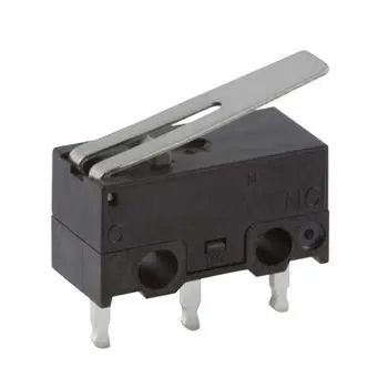Produktfoto 1 von ZF Mikroschalter Scharnierhebel-Betätiger Leiterplatten-Anschlussklemme, 1-poliger Umschalter, 125 V ac, 30 V dc, 50mA