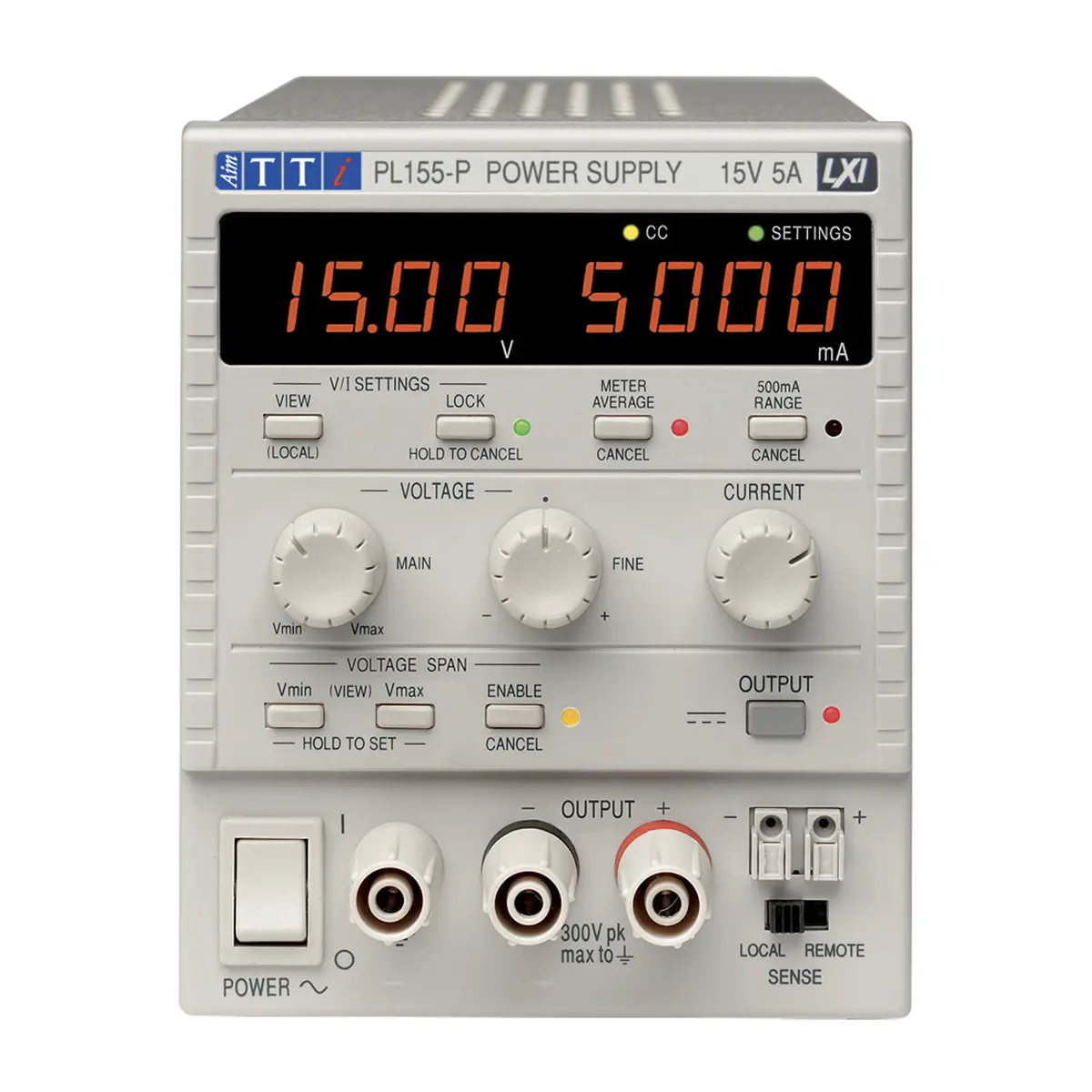 Produktfoto 1 von Aim-TTi PL155 Linear Labornetzgerät 75W, 0 → 15V / 0 → 5A