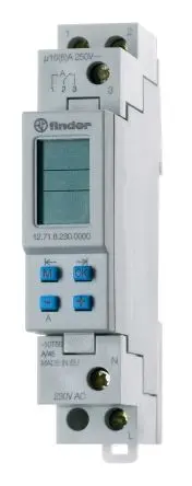 Produktfoto 1 von Finder Digital 12 DIN-Schienen-Zeitschaltuhr 230V ac, Minuten, 1-Kanal, Schraube, 30 Speicherplätze