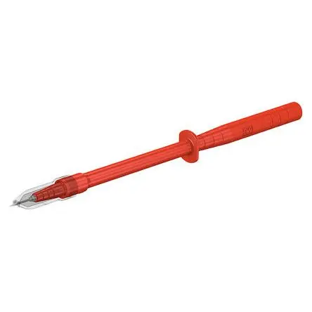 Staubli Federbelastet 4 mm Prüfspitze Rot, Edelstahl Spitze 4 mm, 1kV 1A