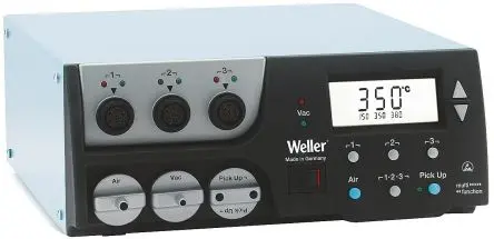 Produktfoto 1 von Weller WR 3M Lötstation-Versorgungseinheit, Typ F, Typ G Entlöten/Heißluft/Löten 400 W / 230 V, 3-Kanal LCD