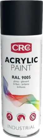 Produktfoto 1 von CRC 400 ml Acrylic Paint Sprühfarbe Schwarz Glänzend, Schwarz RAL 9005